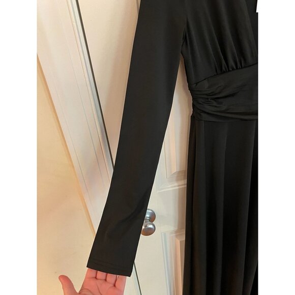 Baltic Born Arianna Maxi Dress Black Long Sleeve V-Neck Womens Evening Dress M - Picture 4 of 6